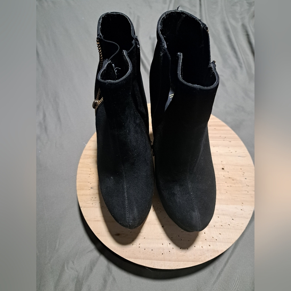 Black Ankle Platform  Boots